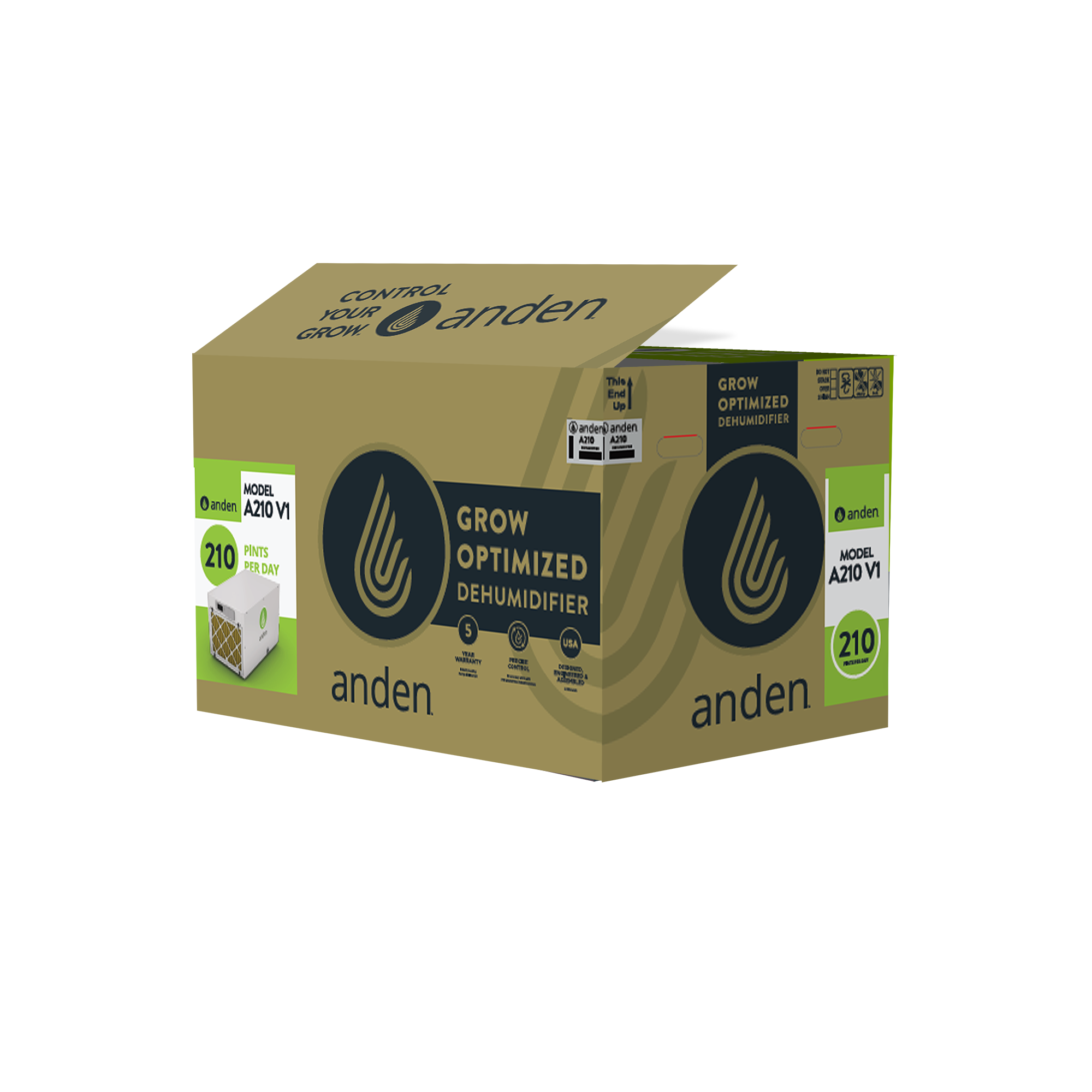 Anden-Model-A210-Grow Room-Dehumidifier