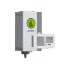 Anden dehumidifier with a sleek design, featuring a green logo and a front vent for air circulation.