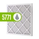 Air filter with a diamond pattern, labeled "5771" and featuring a water droplet logo in green and white.