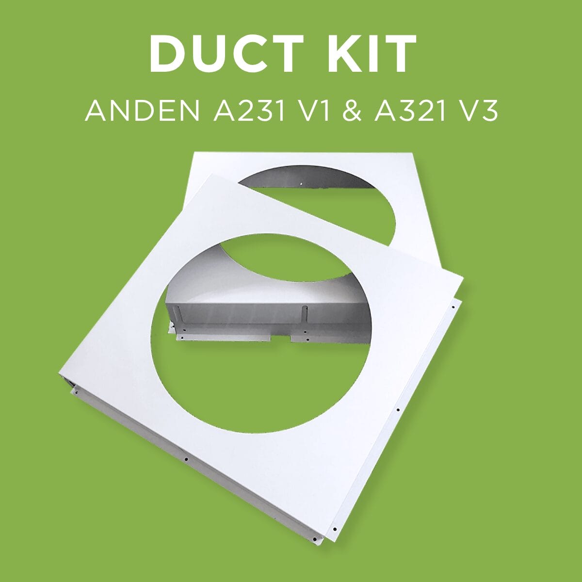 Duct adapter assembly for Anden dehumidifier A321 V1 and V3